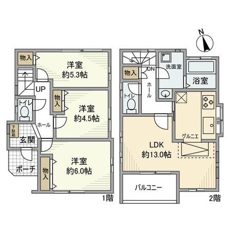 宮前戸建の物件間取画像